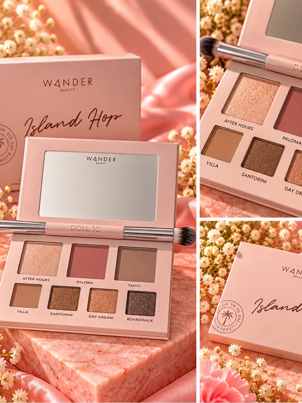 Wander Beauty Island Hop Eyeshadow Palette - Peach, Rose, Bronze, Brown